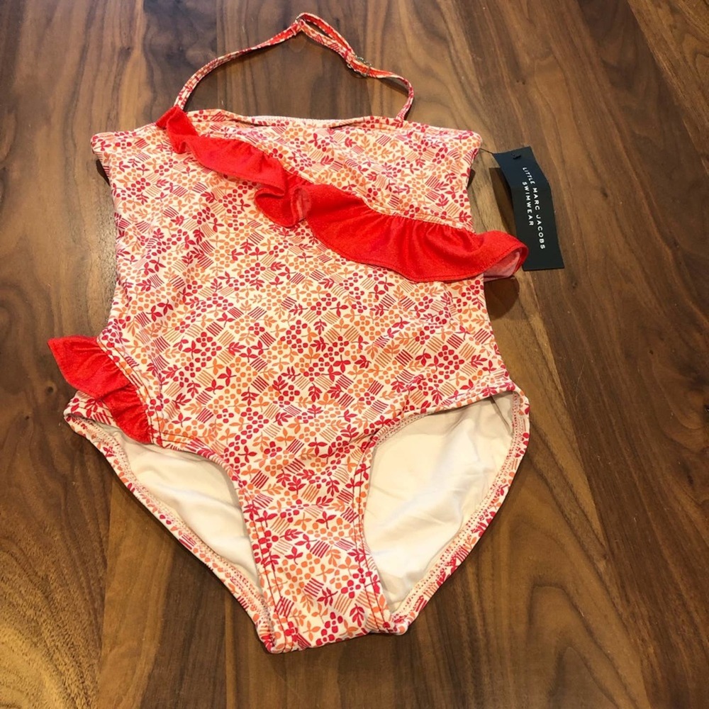 NWT Size 10 Little Marc Jacobs Ruffle Swimsuit